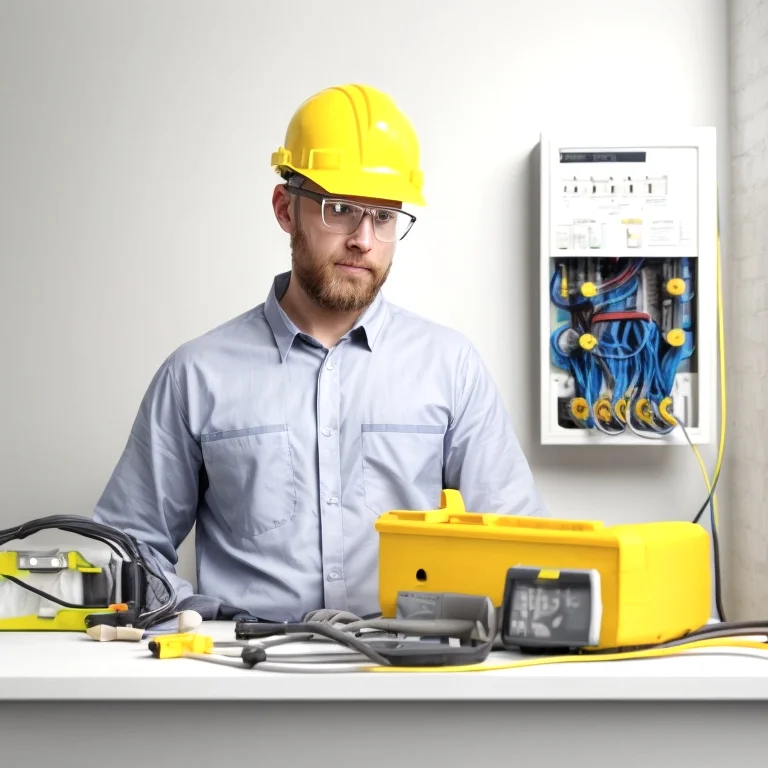 Técnico de VoltWise realizando mediciones en tablero eléctrico